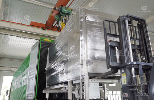 Ultime soluzioni aziendali su Foto della spedizione di un set di forno multifunzione su misura, di grande volume, per i clienti di lavorazione di noci thailandesi.