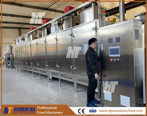Un buon prezzo. Girarrosto commerciale dell'arachide della macchina per la torrefazione dell'anacardio 400kg/H della torrefazione commerciale dell'arachide SUS304 in linea