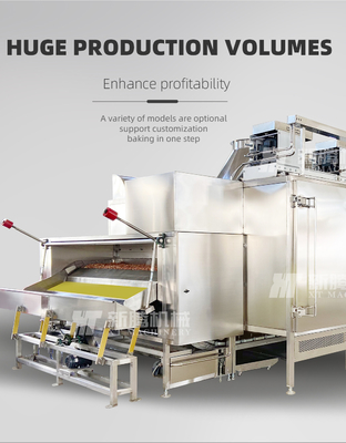 Sicurezza alimentare Noci continue Forno da cottura di noccioline 2000 kg/h