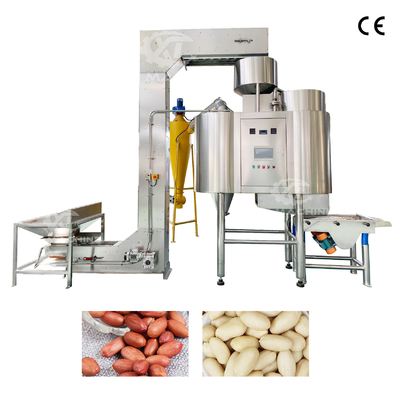 PLC controllato Peanut Air Blanching Machine Peanut Peeling Processing Linea di produzione