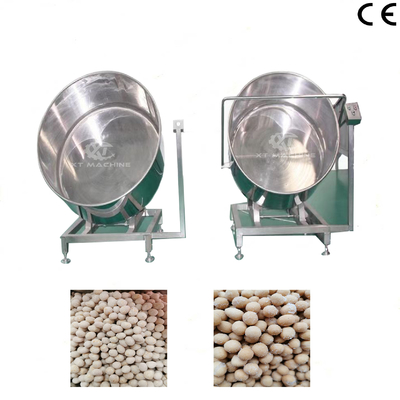 Un buon prezzo. 100 kg/h Macchina automatica di rivestimento con monomero di caramelle di arachidi attrezzature di rivestimento rotanti in linea