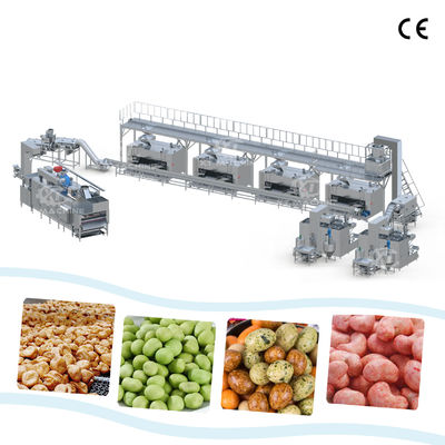 Linea di macchine chiavi in mano per la rivestitura e la tostatura industriale delle arachidi, grado alimentare 304