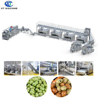 500-1000 kg/h Capacità di produzione di acciaio inossidabile di grado alimentare 304 con controllo PLC per il rivestimento delle noci e la produzione di panificazione