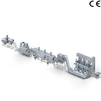 Linea di produzione automatica completa per rivestimento e frittura di arachidi, impianto di produzione per frittura e rivestimento di frutta secca