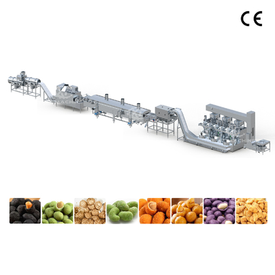 Linea di produzione commerciale di frittura di arachidi con rivestimento