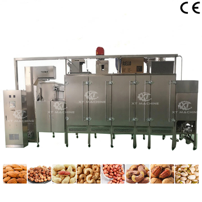 Un buon prezzo. Rostatore continuo di noci di grande capacità con velocità di trasporto regolabile che supporta il riscaldamento elettrico e a gas in linea