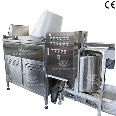 Un buon prezzo. Friggitrice automatica per lotti di mandorle e arachidi con scarico, per arachidi, fagioli e noci verniciata a polvere in linea
