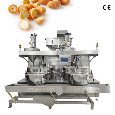 Un buon prezzo. Macchina per la produzione di hamburger di arachidi rivestite da 500-1000 kg/h con controllo PLC, macchina per il rivestimento di anacardi, qualità alimentare in linea