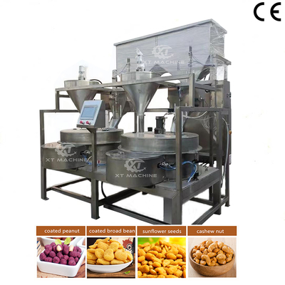Macchina automatica per rivestimento di noci in acciaio inossidabile per arachidi, mandorle e anacardi