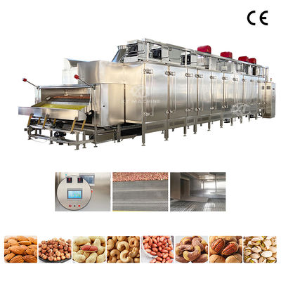 Macchina di torrefazione completamente automatica di farina d'avena di arachidi torrefazione commerciale di noci con raffreddamento ad aria e temperatura regolabile