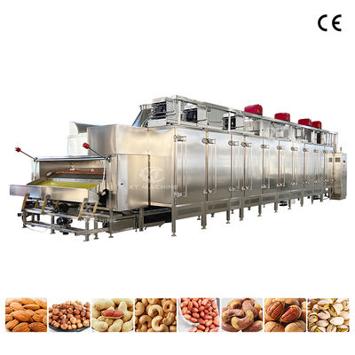 1000 kg/h controllo PLC SS304 macchina di torrefazione di noci forno da forno commerciale adatto agli impianti di trasformazione alimentare