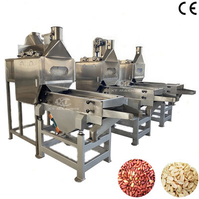 Macchina per sbollentare le arachidi divise controllata da PLC con capacità di 800-1000 kg/h per la linea di triturazione delle noci/burro di arachidi