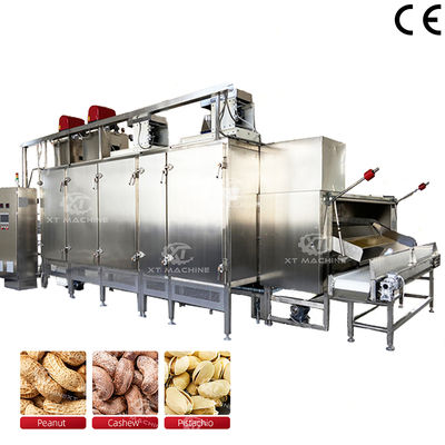 Tostatrice continua per frutta secca 500 kg/h Controllo PLC Acciaio Inossidabile