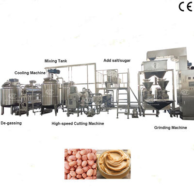 Un buon prezzo. 500 kg/h-2000 kg/h Linea di produzione di burro di arachidi/burro di cassavia/burro di pistacchio con attrezzature di lavorazione del burro di noci SS304 in linea