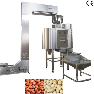 Macchina di sbucciatura di noccioline di acciaio inossidabile da 500 kg/h, completamente automatica, per impianti di lavorazione di noccioline