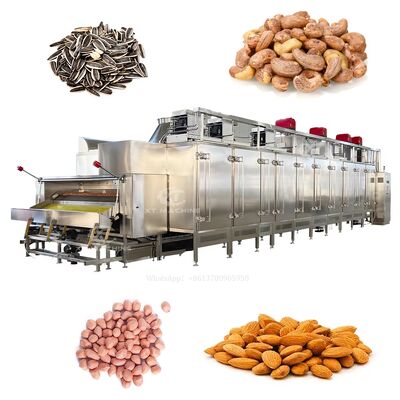 Un buon prezzo. Forno continuo per noci con controllo PLC in acciaio inossidabile per uso alimentare e capacità di 2000 kg/h per la produzione di arachidi salate in linea
