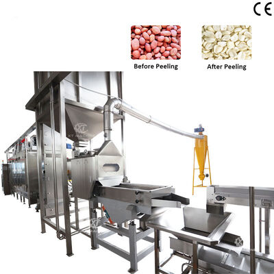 Split Peanut Kernel Blanching Machine Linea di produzione di tostatura e sbiancamento di arachidi ad alta precisione