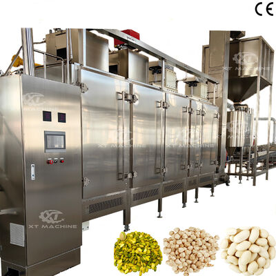 Linea di produzione di arachidi sgusciate a chicco intero ad alto tasso di sbiancamento Macchina per la rimozione della buccia di nocciola Alimentazione e scarico completamente automatici