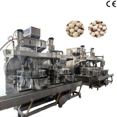 Un buon prezzo. Macchina per la produzione di snack con noci rivestite in acciaio SUS304 di alta qualità, macchina per la produzione di hamburger di arachidi rivestite per la lavorazione di snack in linea