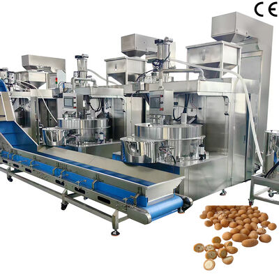 Un buon prezzo. Macchina automatica per la produzione di arachidi ricoperte da 500 kg/h-600 kg/h, attrezzatura per il rivestimento di frutta secca in acciaio inossidabile per uso alimentare in linea