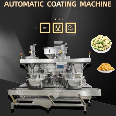 PLC controllata SUS304 Peanut Coating Machine con capacità di 200-600 kg/h per il rivestimento in polvere di noci