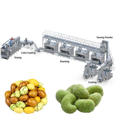 Un buon prezzo. Linea di produzione di arachidi con pelle di pesce e con rivestimento croccante di arachidi 500-1000 kg/h Linea industriale di lavorazione di arachidi con rivestimento di capacità in linea