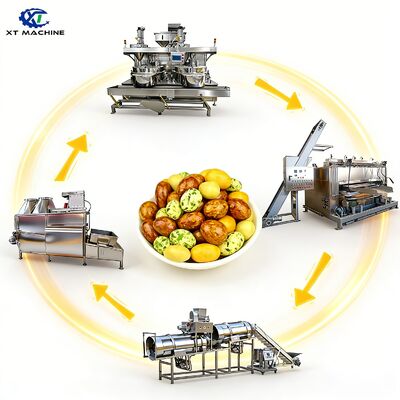 500-1000 kg/h Capacità SUS304 Macchina per rivestimento di arachidi alimentari con controllo PLC per la lavorazione delle noci