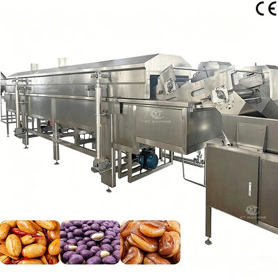 Macchine di frizione automatiche continue di cacao ricoperto di acciaio inossidabile 304, fritto di mais e frutti secchi con separazione ad acqua