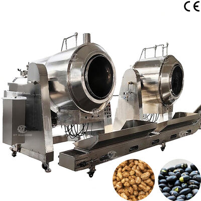 Un buon prezzo. Macchina automatica per il rivestimento e il riscaldamento dello zucchero con 70 kg/ lotto Macchina per la produzione di noci di arachidi rivestite di zucchero per l'industria alimentare in linea