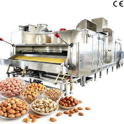 Personalizzabile 300kg/h-1000kg/h Tipo cintura continua Noci Macchina di torrefazione Forno da forno commerciale con pannello di controllo PLC