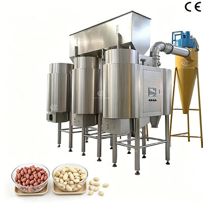 Macchina di sbiancamento ad alta velocità completamente automatica di noccioline di arachidi Sbiancante pneumatico con acciaio inossidabile 304 di qualità alimentare
