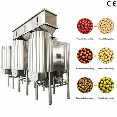 Macchina pelatrice di nocciole di grado industriale, macchina per la scottatura delle arachidi ad aria personalizzabile con certificazione CE