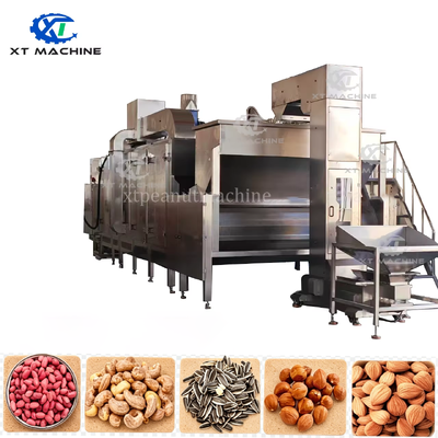 Supporta la personalizzazione Continuo Rostatore di Noci a Cintura con controllo PLC e 3000kg/h Capacità per il Rostatura di Arachidi/Semi/Almoni/Cashew