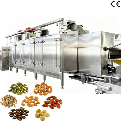 Un buon prezzo. Vendita a caldo Macchina di torrefazione continua di noci con velocità di trasporto regolabile Controllo PLC Forno da forno in linea