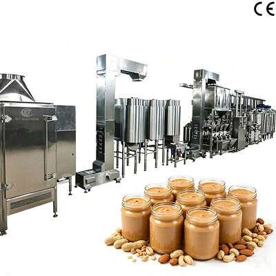 Linea automatica per mantequilla di cacao croccante e mantequilla di mandorla multiuso, procedimento di frutta secca