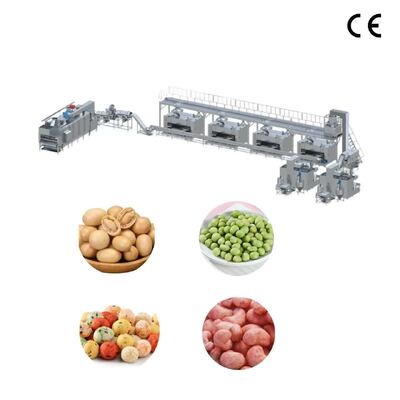 Fabbrica OEM Linea di produzione di frittura di arachidi con rivestimento completamente automatico Impianto di trasformazione di noci di mandorle