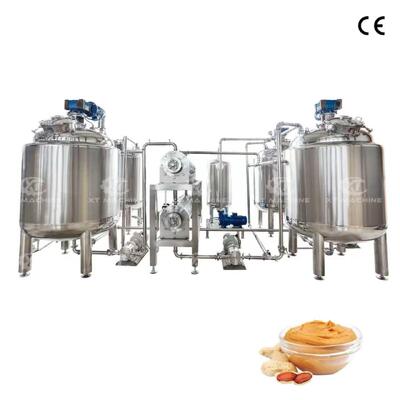 Un buon prezzo. Fabbrica di fornitura pieno automatico burro di arachidi miscelare serbatoio di raffreddamento Pistachio pasta macchina con controllo PLC OEM supportato in linea