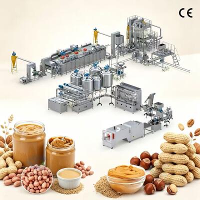 Customizable Peanut Butter Production Line 200-5000kg/h Full Automatic PLC Controlled With Mixing Tank